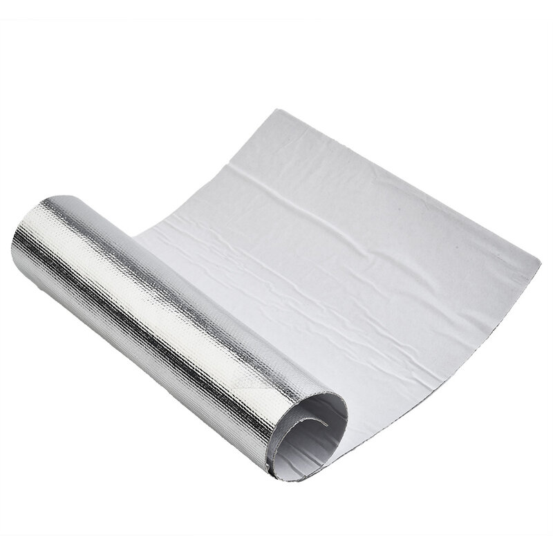 Mat Car Heat Protection Film Accessory Heat Protection Part 1.4mm Thickness Heat Shield Insulation Pads 25*50cm Sound Deadener