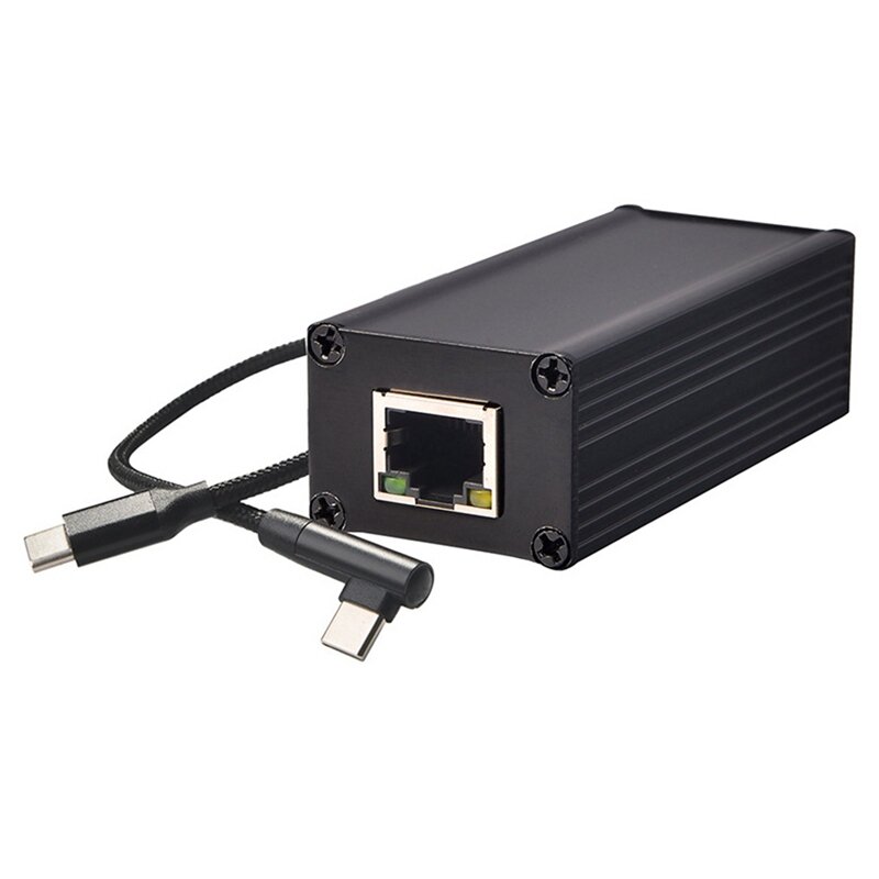 การ์ดเครือข่าย POE TO USB-C การ์ดเครือข่าย POE การ์ดเครือข่าย POE 5V 9V ปรับเปลี่ยนได้การ์ดเครือข่าย USB-C อะไหล่สำรอง