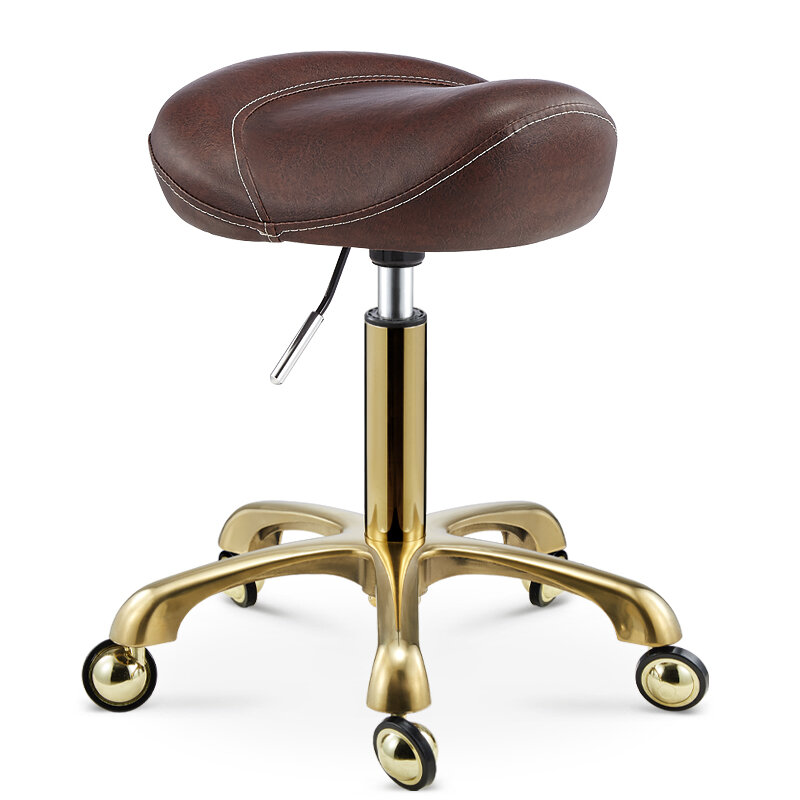 Beauty Salon Barber Shop Chair Furniture Hairdressing Chair Rotary Lifting With Wheels Round Stool Manicure Soft Leather Chairs