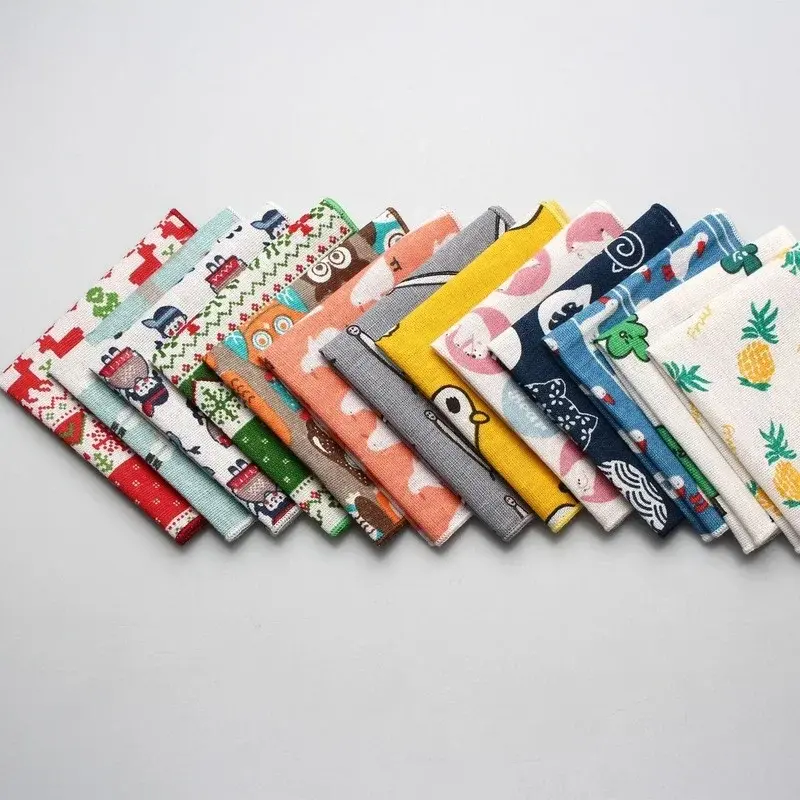 Fazzoletti di cotone tessuti colorati stampa fiore Plaid Mens Casual striak tasche quadrate fazzoletti asciugamani