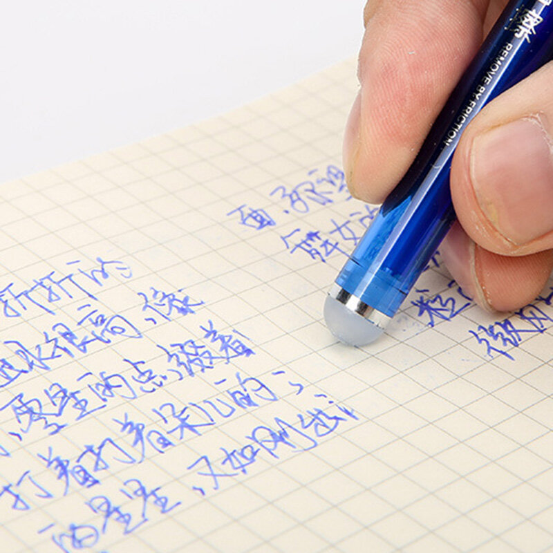 Set di penne Gel cancellabili da 0.5mm nero blu rosso asta di ricarica per inchiostro penne Kawaii manico lavabile forniture per ufficio scolastico cancelleria per scrivere