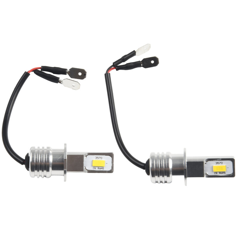 Phares antibrouillard durables pour voiture, ampoule, lampe DRL, kit de conversion en alliage d'aluminium, lumière jaune, Louvain, 360, 2 pièces