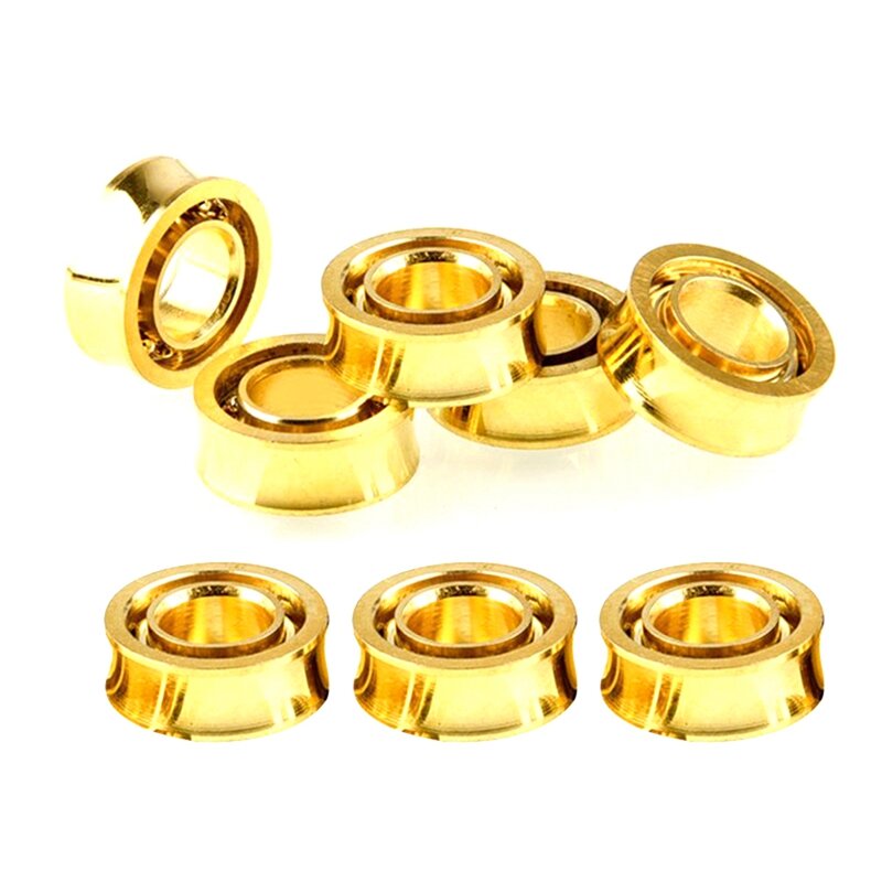 8 PCS R188 KK Bearing Speed Responsive Bearings Gold-Plated Steel R188 U Groove For Yoyos Models