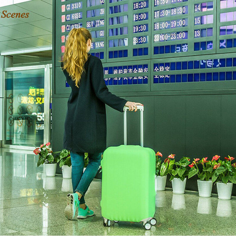 Engrossar bagagem capa elástica, tampa da bagagem, adequado para 18 a 30 Polegada mala, estojo de poeira, acessórios de viagem