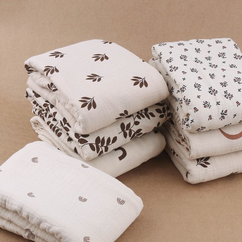 Новый дизайн, детское одеяло из хлопчатобумажной Марли, необычное ФЛУОРЕСЦЕНТНОЕ одеяло, пеленка, детское быстросохнущее банное полотенце