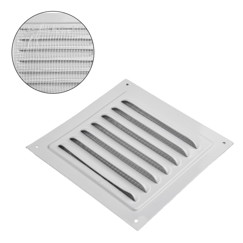 Durable Metal Louver Vent Grille Cover, Square Insect Screen Cover, Ideal for Wall or Ceiling Openings, Indoor or Outdoor Use