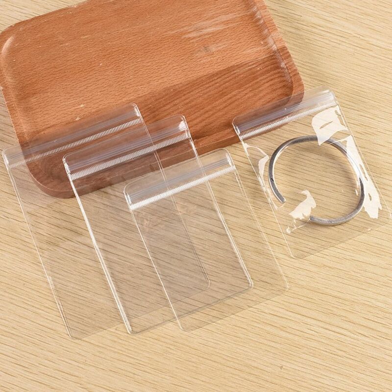 PVC Plástico Self Sealing Zip Lock Bags, ampla utilização de bolsas de armazenamento, colar pulseira e anel de armazenamento, 100pcs