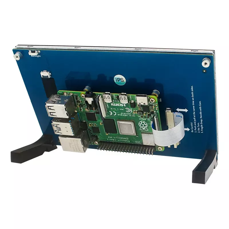 Layar sentuh DSI 7 inci untuk Raspberry Pi, 5 4B 3B 3B tampilan IPS 800*480 LCD kabel CSI MIPI dengan Monitor standar untuk RPI 5 Pi5