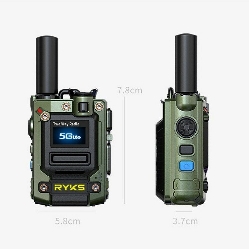 Global (no fee) Intercom platform RYKS-DP56 walkie talkie 5000km Long Talk Range 4G LTE POC Network Radio Sim Card