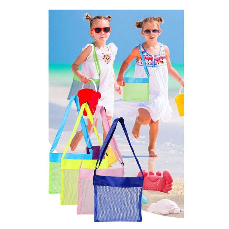 Bolsa organizadora de juguetes de concha de playa, almacenamiento de ropa, organizadores de artículos diversos, mochila de arena para niños, juguetes de natación