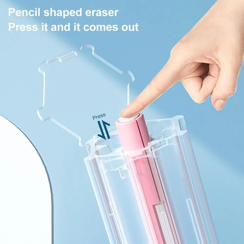 Boîte à stylos multifonctionnelle avec 6 crayons, 1 gomme, 1 règle, 1 taille-crayon, étui porte-crayon pour enfants, conteneur, cadeaux