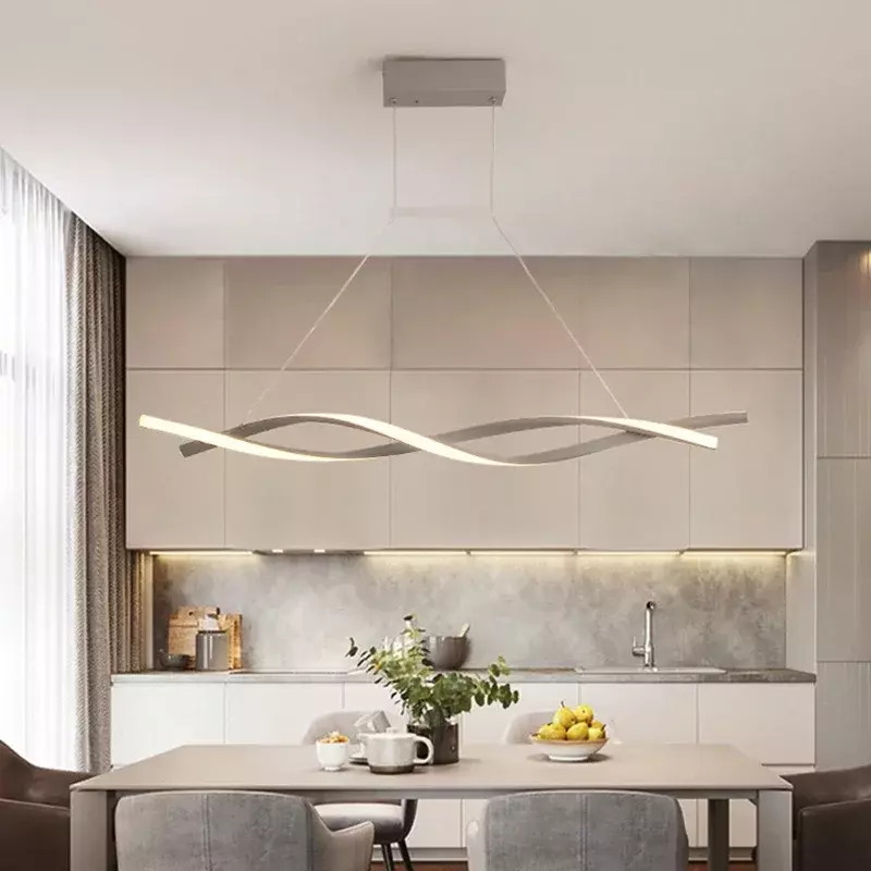 Plafonnier LED suspendu au design moderne, luminaire décoratif d'intérieur, idéal pour un salon, une salle à manger, une cuisine, un bar ou une chambre à coucher