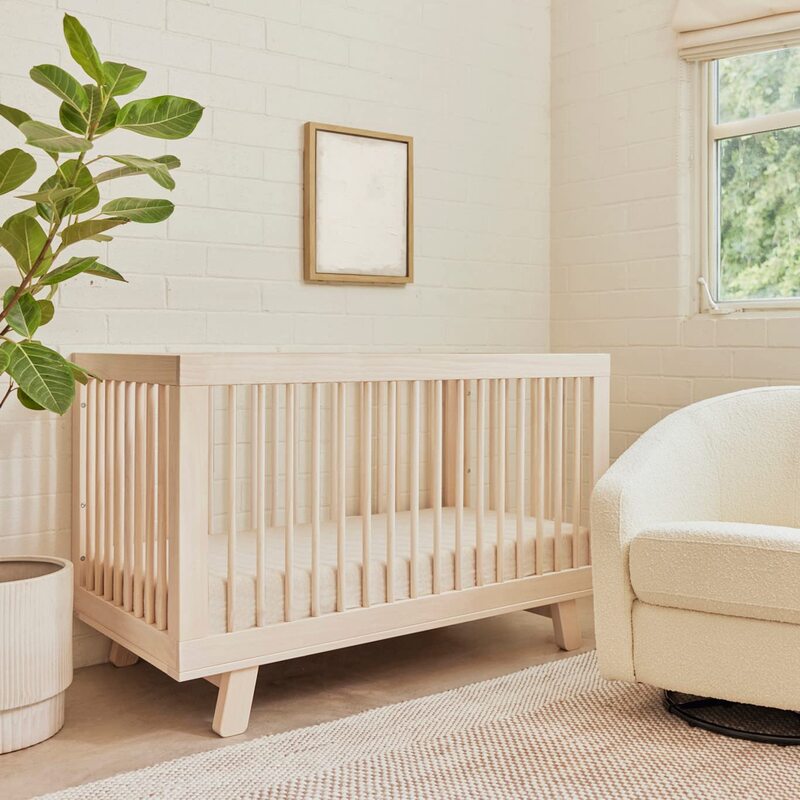Кроватка-трансформер 3 в 1 с комплектом для переоборудования кровати для малышей, промытая натуральная, сертифицированная Greenguard Gold