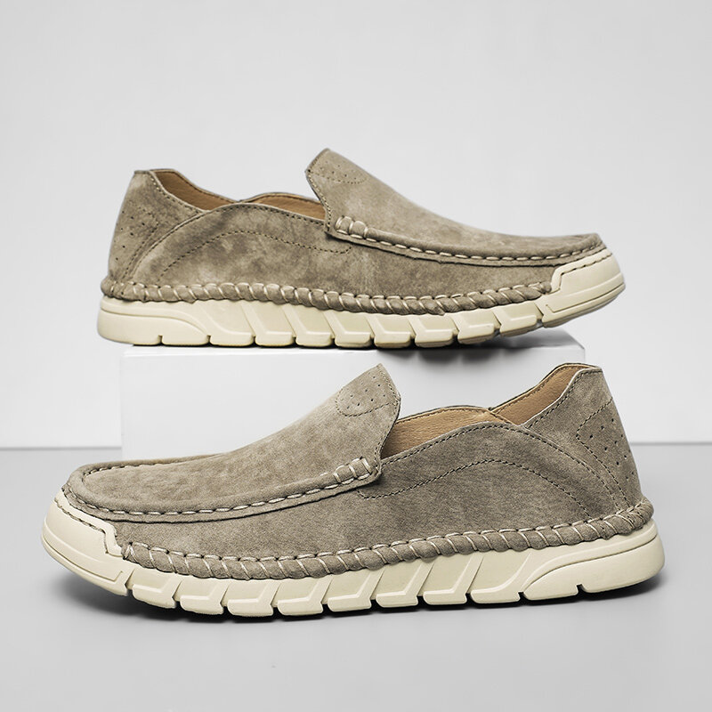 Gouden Jonge Mannen Casual Schoenen Mode Loafers Retro Rijden Flats Comfortabele Heren Loafers Vrijetijdsschoenen