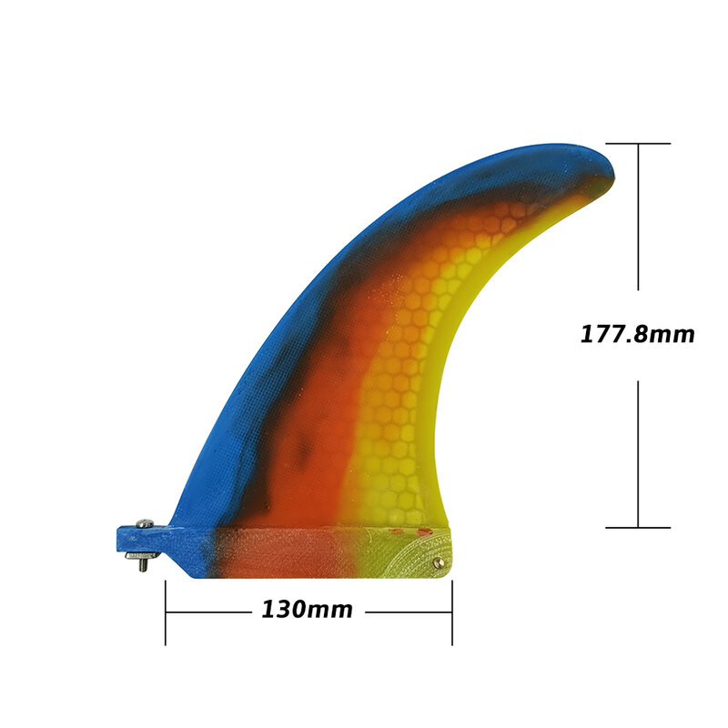 Waben zentrum Single Fin 7 Zoll Longboard Fin Central Quilha Stabilisator zum Surfen Fiberglas Performance Core Surf Zubehör