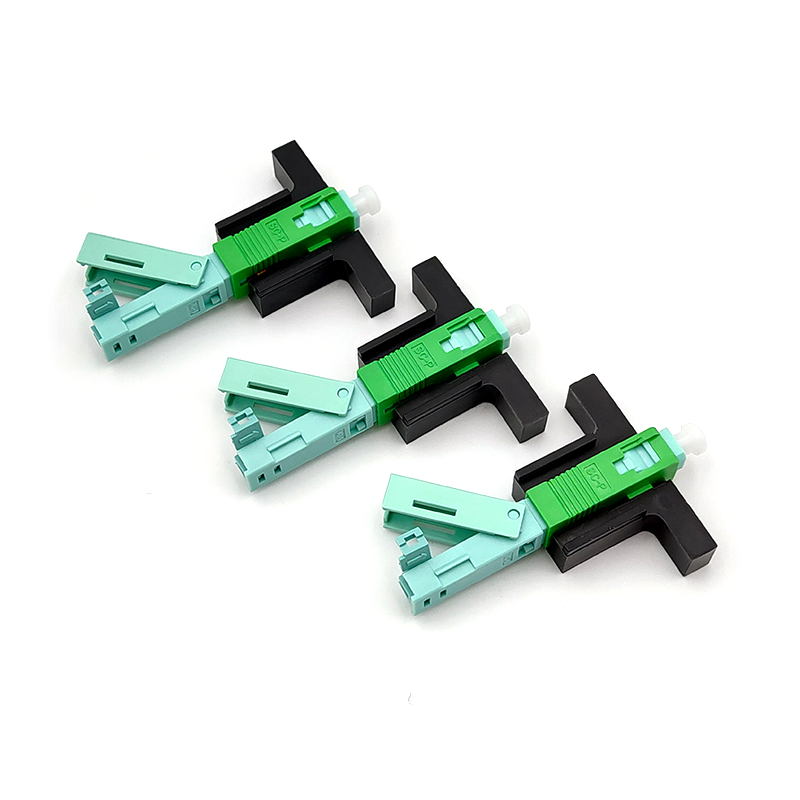 100PCS SC APC Fast Connector Single-Mode Connector FTTH Tool Cold Connector Tool Fiber Optic Quick Connnector 53mm Plane Model