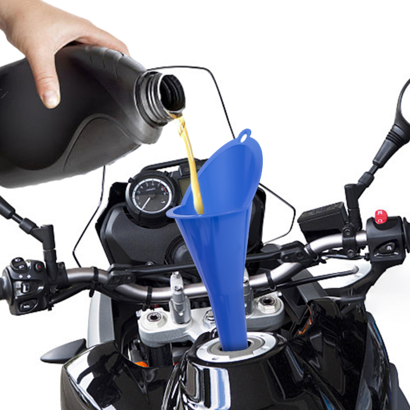 Car Long Stem Funnel Gasoline Oil Fuel Filling Tools Anti-splash Plastic Oil Funnel Motorcycle Refueling Tools Auto Accessories