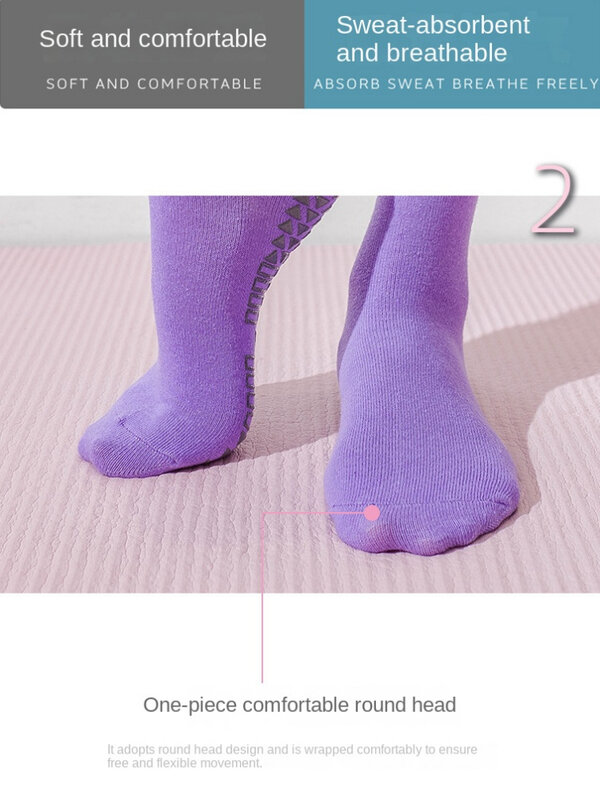 Chaussettes de yoga mi-tube en coton non ald pour femme, absorbant la transpiration, respirant, sport Pilates, fitness, danse, entraînement
