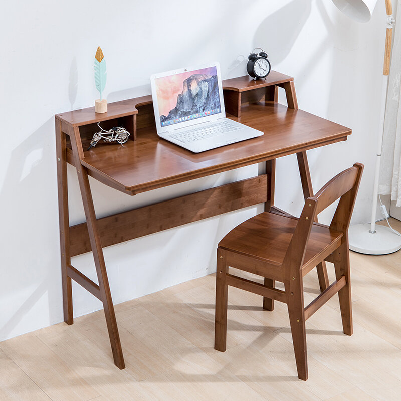 Маленький письменный стол, детский стол для домашнего задания, простой стол из массива дерева, маленький стол для спальни, студенческого стола, подъемный учебный стол, 80x50x73,5 см