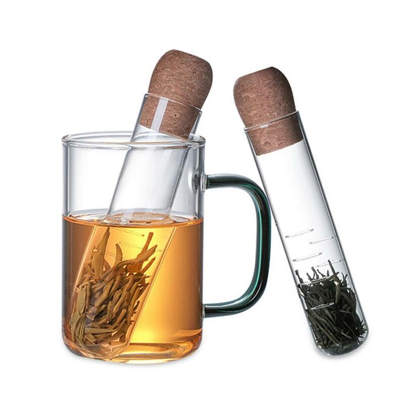Infusore per tè in vetro tubo creativo Design in vetro colino da tè per tazza filtro fantasia per Puer Tea Herb Tea Tools accessori