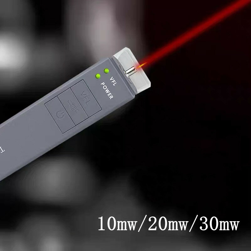 Fibra Óptica Visual Fault Locator com corda suspensa, caneta laser vermelha, recarregável, 10mw, VFL, 2023, Novo, 2023