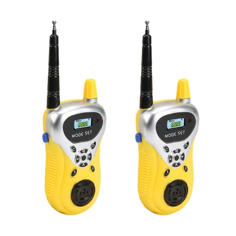 Paquete 2 mini walkie talkie intercomunicador juguete niños conversación inalámbrica libre