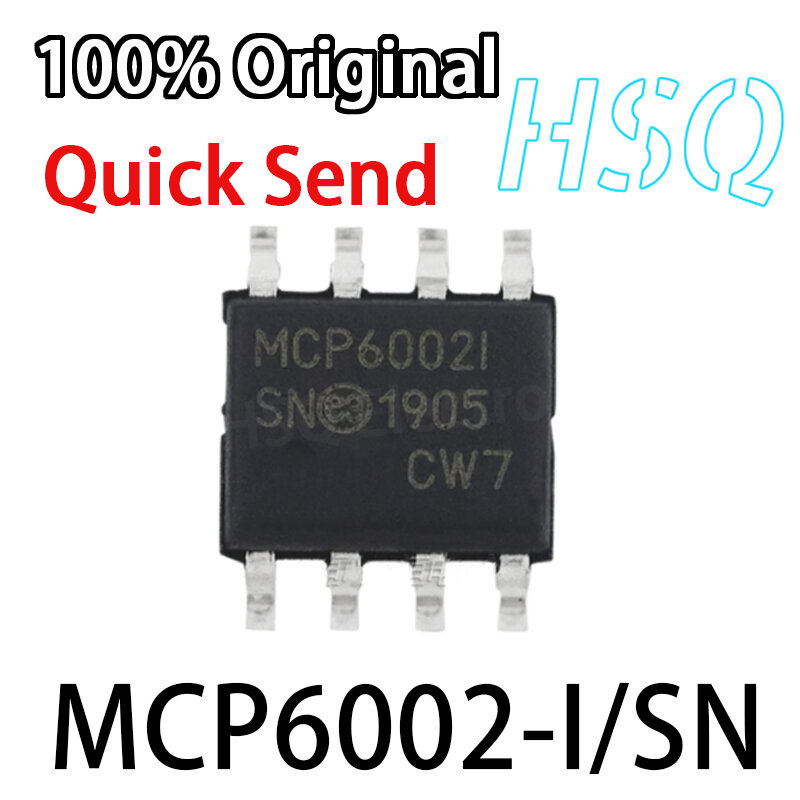 10 pces mcp6002i original novo sop-8 MCP6002-I/sn MCP6002T-I/sn chip ic ponto