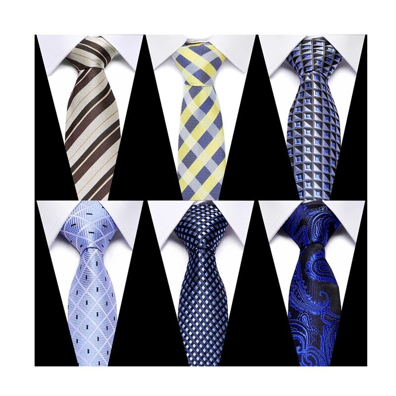 High Quality Woven Nice Handmade Silk Tie Men Gravatas Brown Wedding Clothing Accessories Polka dot  April Fool's Day