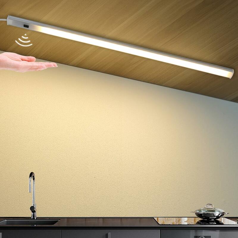 Veilleuse LED avec capteur de mouvement PIR, lampe de bar USB, chambre, bureau, lecture, maison, cuisine, décor de garde-robe, balayage manuel, 5V, 20 cm, 30 cm, 40 cm, 50cm