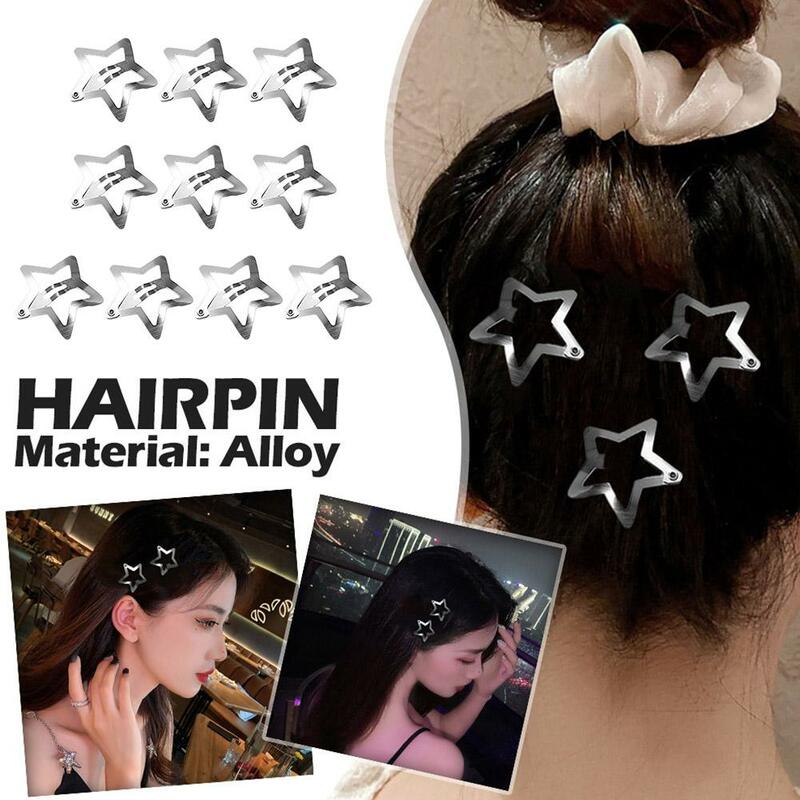 Star Style Hair Clips Set para Meninas, Hairpin, Jóias, Acessórios