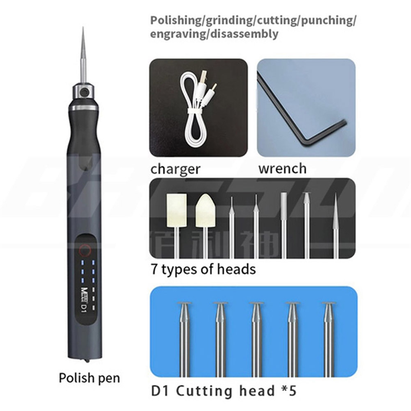 D1 Speed Adjustable Engraver Electric Grinding Pen Cordless Grinding Machine Mini Polish Tool Set DIY Engraving Pen