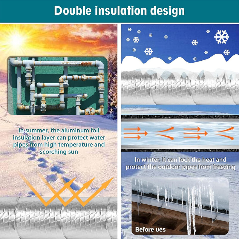 Fiberglass Outdoor Pipe Foam Insulation Tape Thermal Insulation Fireproof Waterproof Flame Retardant Weather Resistance