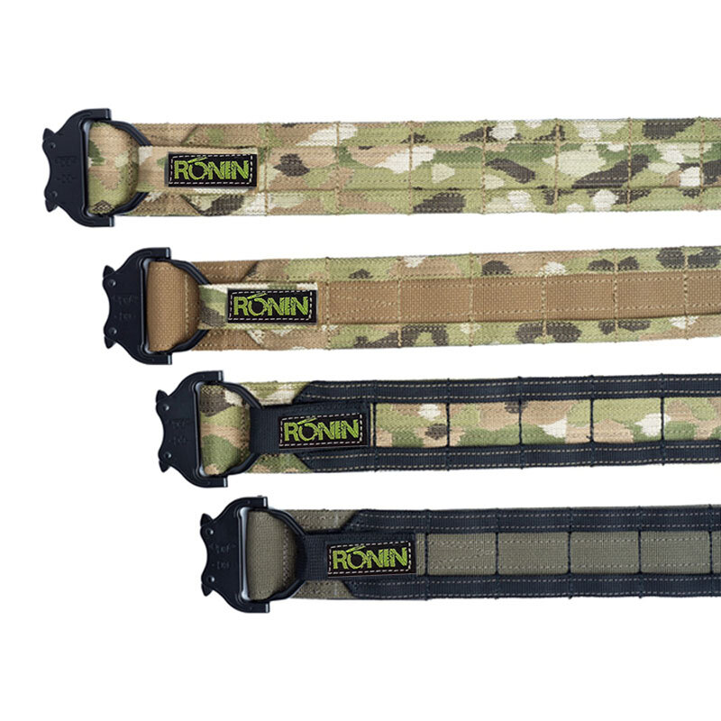 Tactical Quick Release Metal Laser Molle Belt, Cintos dos homens, Camo, Airsoft, Tactical Battle Belt, 2"