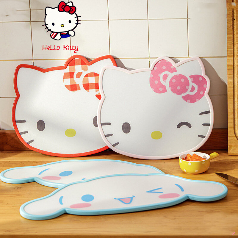 Practical Sanrio Hello Kitty Cartoon Cutting Board Kuromi Melody Shaped Vegetable Fruit Food Double-Sided Non Slip Cutting Board