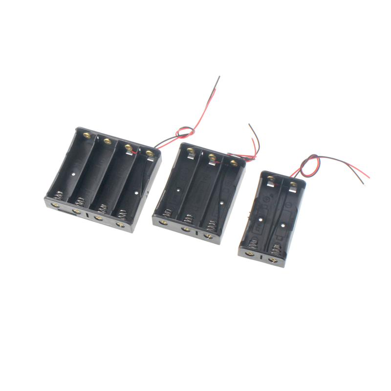 5 Stück DIY Kunststoff Batterie kasten Aufbewahrung koffer 1 2 3 aa 4 Power Bank Koffer Halter Behälter 1x2x3x 4x mit Kabel