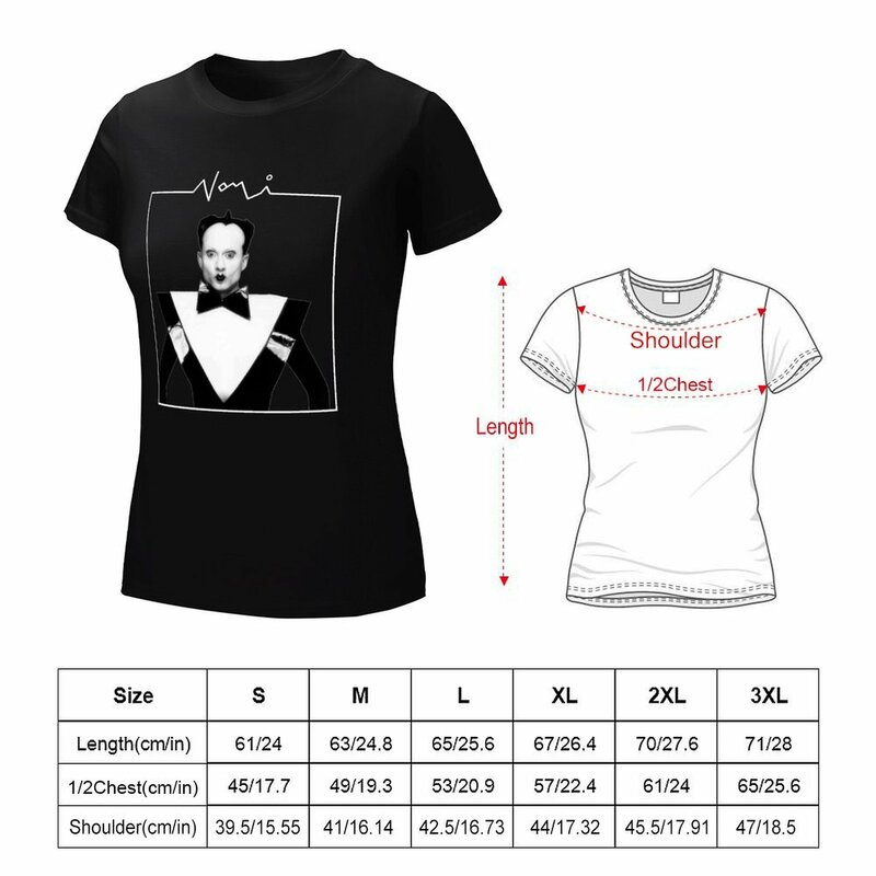 klaus nomi black T-Shirt fashion woman blouse 2024 womans clothing cute t-shirts for Women