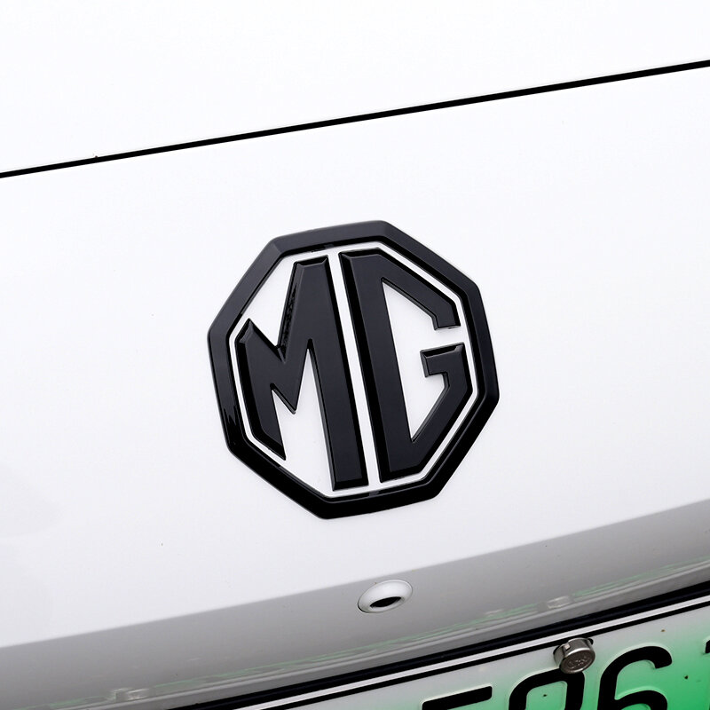 Logotipo preto de substituição de crachá automático, Decalque 3D, Letras levantadas, ABS, MG4, MG, EV, 2021, 2022, 2023