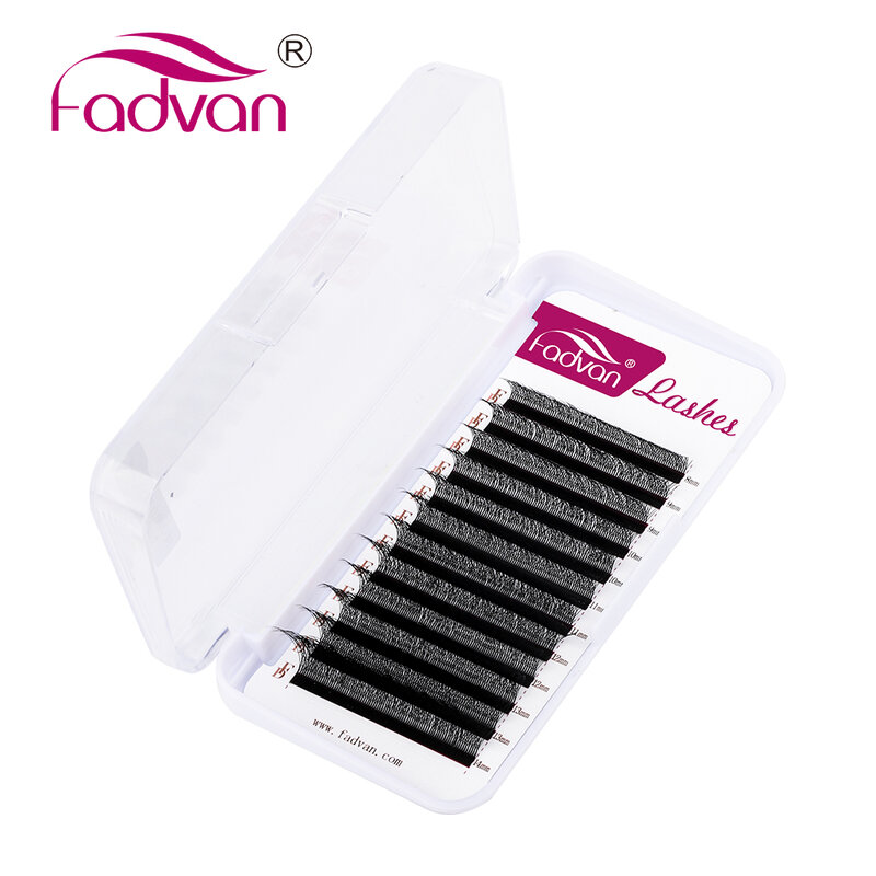 FADVAN-5D W Forma Cílios Extensão, Natural Faux Mink Lashes, Premade Volume Fan, cílios postiços