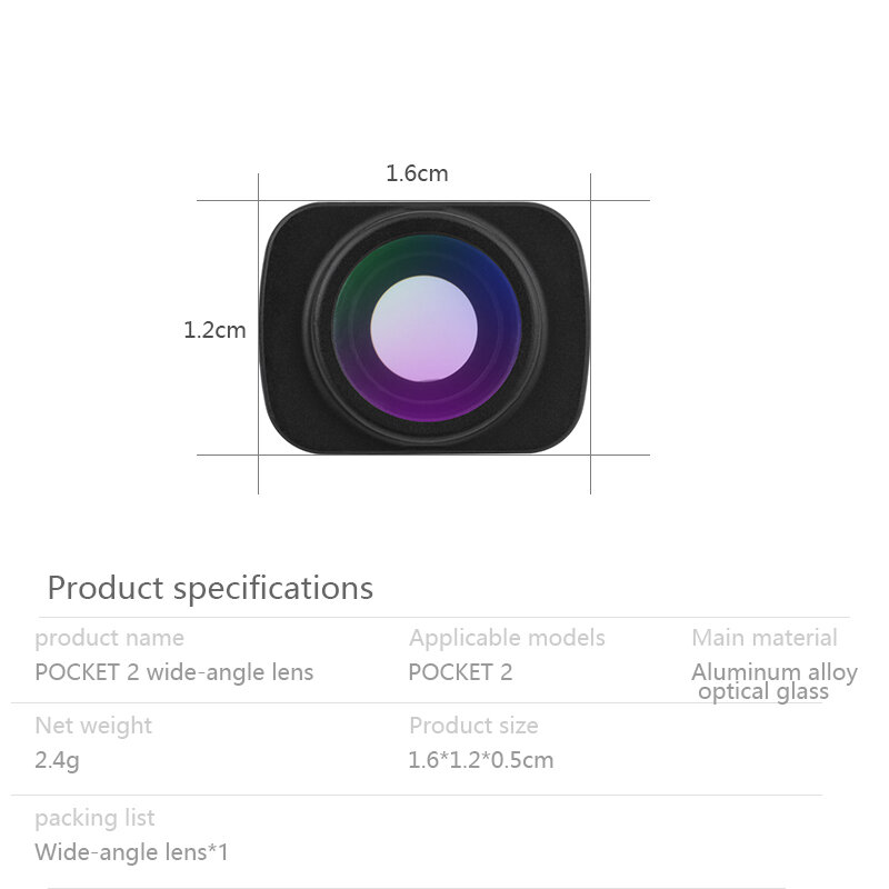 DJI OSMO 포켓 광각 렌즈 짐벌 액세서리, 마그네틱 광각 카메라 렌즈 필터, 포켓 2 액세서리