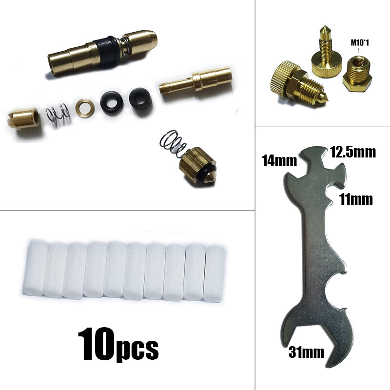 Air Pump Accessories Kits High Pressure Pump Replacement Set Spare Parts Fix Box Copper Piston Wrench Bleeder Screw 37pcs/set