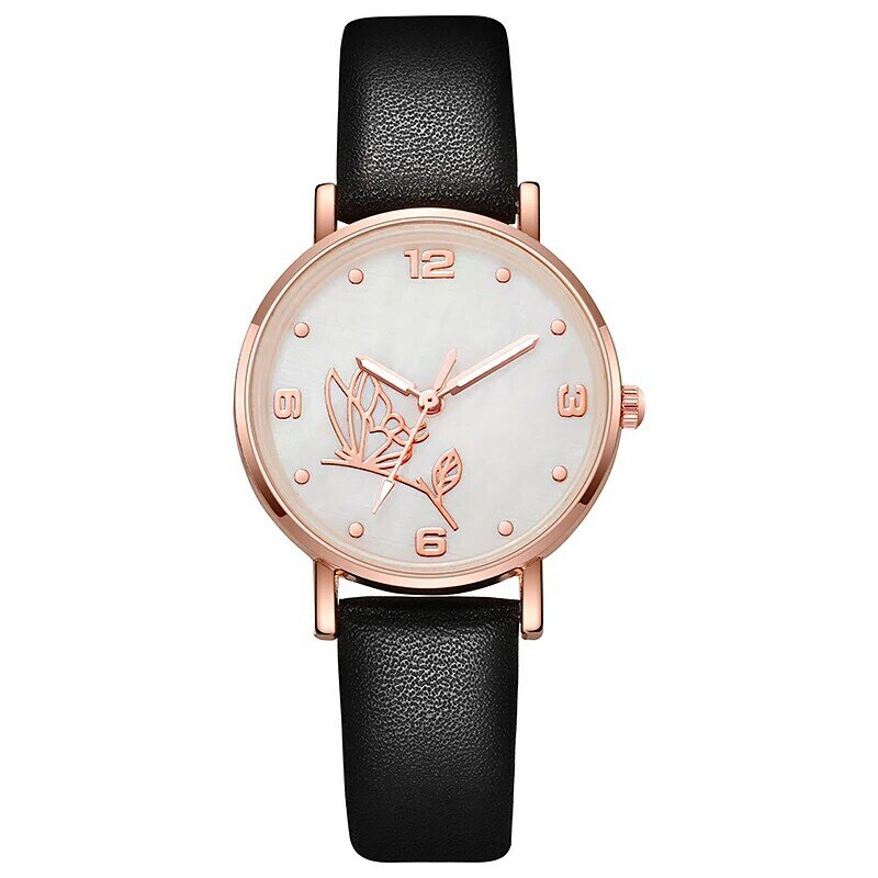 2023 New women's leather watch glow-in-the-dark pointer personalized fashion watch Gift watch