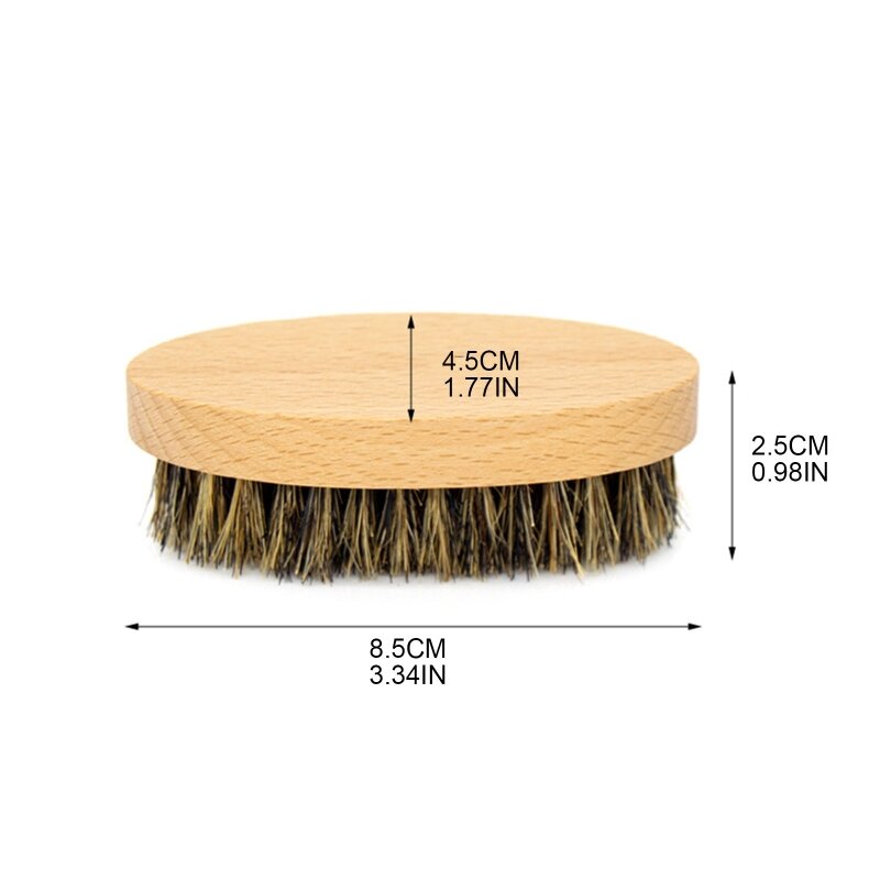 Peine de barba con mango de madera ovalado, cepillo de aseo de barba, cepillo de cerdas de jabalí, herramienta de aseo de barba para un aseo perfecto, envío directo