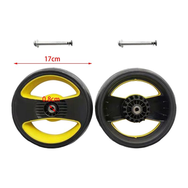 Trolley Wheel 2x Pram Durable Accessories 13.5cm Dia Replacement Swivel Wheel