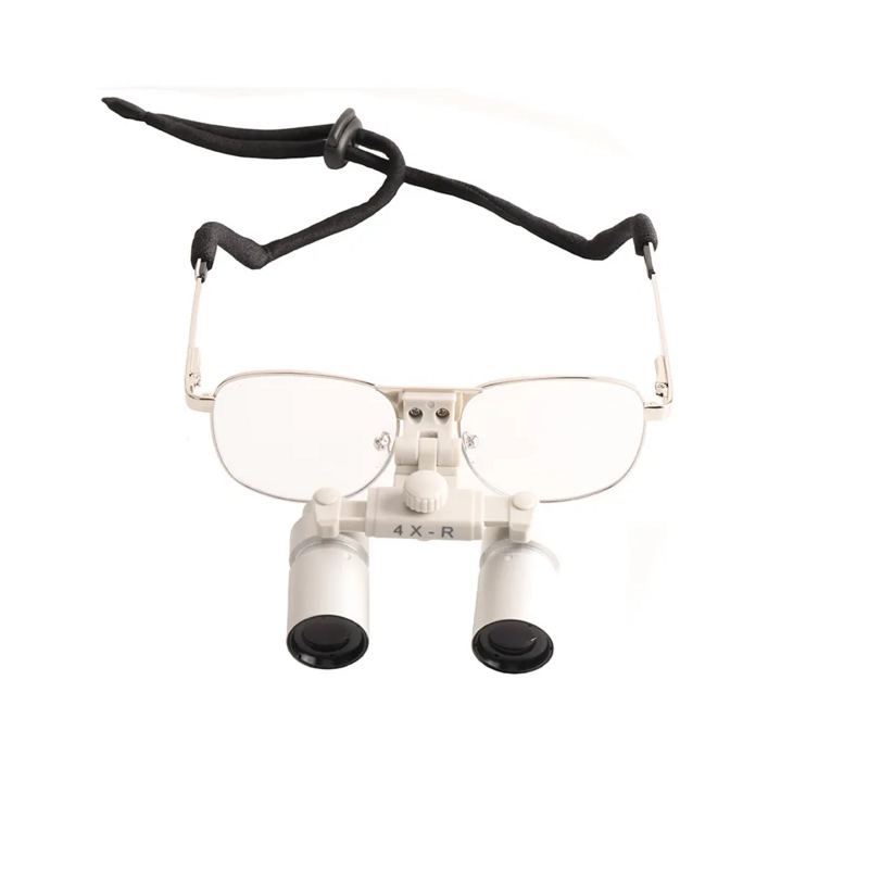 Lupas binoculares para cirurgia de odontologia, Dental Lab Medical Magnifier Glass, 4x Lupas dentárias, Distância de trabalho, 280-600mm, opcional