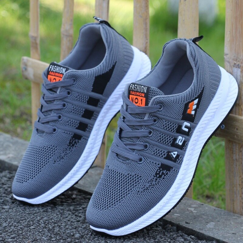 Men's Lightweight and Odorless Sports Shoes, New Fashionable Casual Mesh Shoes, Breathable Running Shoes tênis masculino