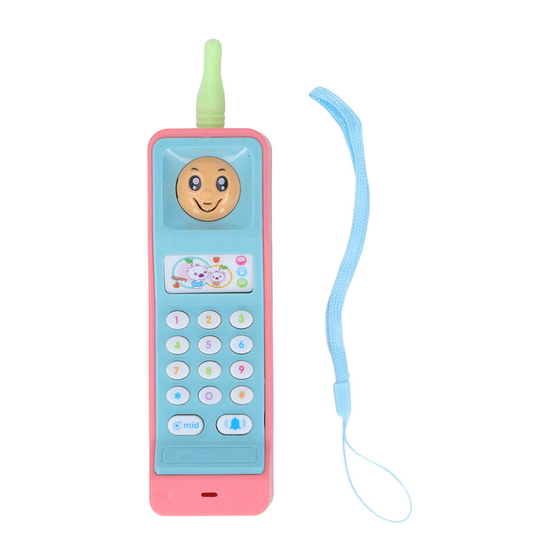 Mainan ponsel edukasi ponsel dengan LED anak bayi telepon pendidikan bahasa Inggris mainan ponsel hadiah Natal