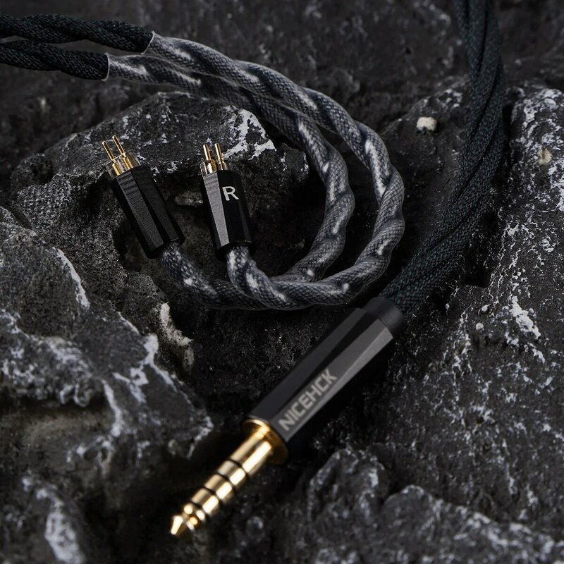 NiceHCK MeetEva-Cable de repuesto para auriculares, accesorio Chapado en plata, aleación de cobre, OFC, MMCX, 2 pines, IEM, Himalaya Cadenza