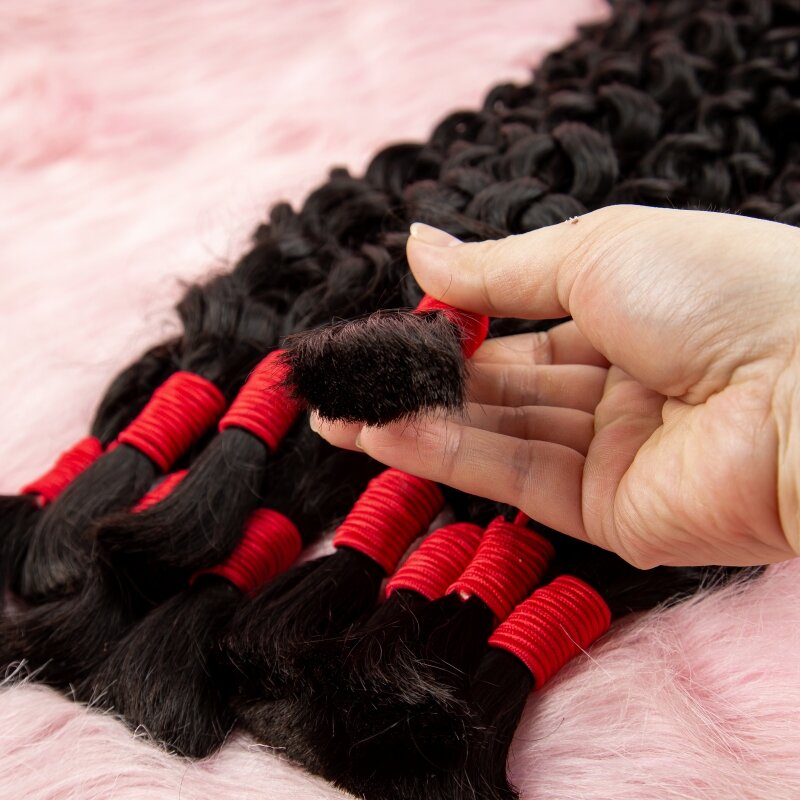 100% натуральные необработанные человеческие волосы для плетения волос, 24-26 дюймов
