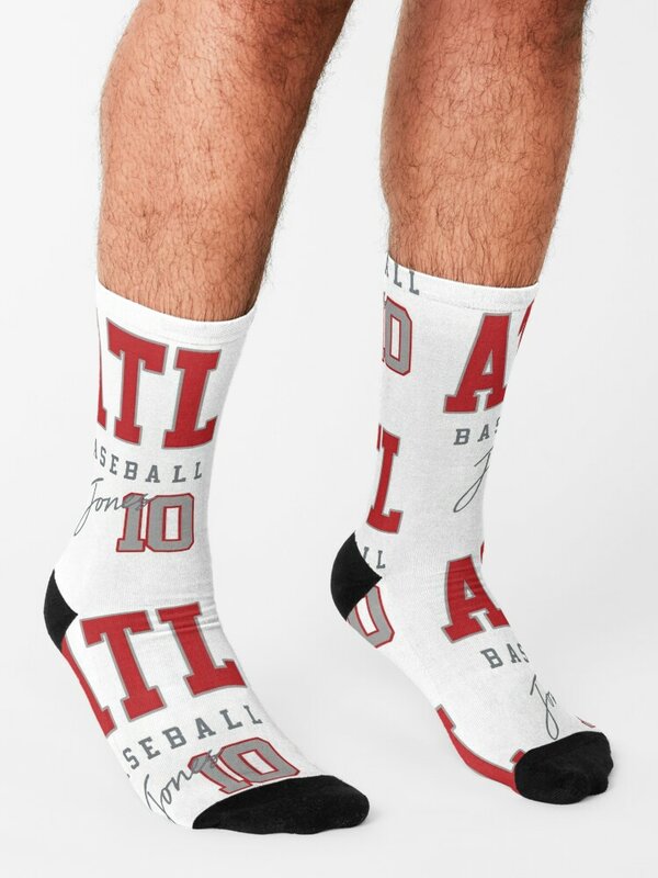 Chipper Jones, Atlanta Baseball Legenden 2 Socken Socken Wintersport Socken Socken Männer Junge Kind Socken Frauen