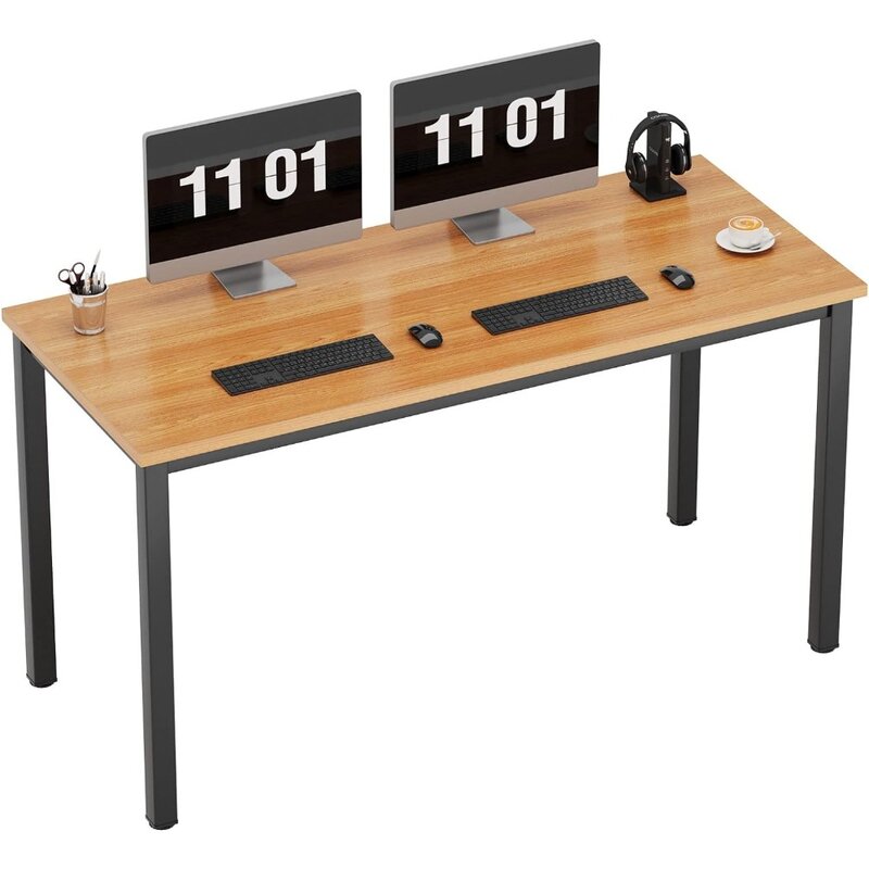 Need 55 Inch Large Computer Desk - Modern Simple Style Home Office Gaming Desk, Basic Writing Table for Study Student